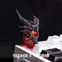 WOW Deathwing Artisan Resin Keycaps for Mechanical Keyboard Personalized Keycaps